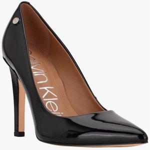 Womens Calvin Klein Brady Pump Size 7.5 in Patent Leather Heel